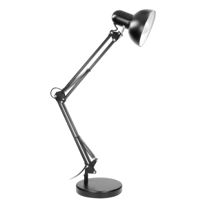 DEON desk lamp, 10W, E27, high, steel, black